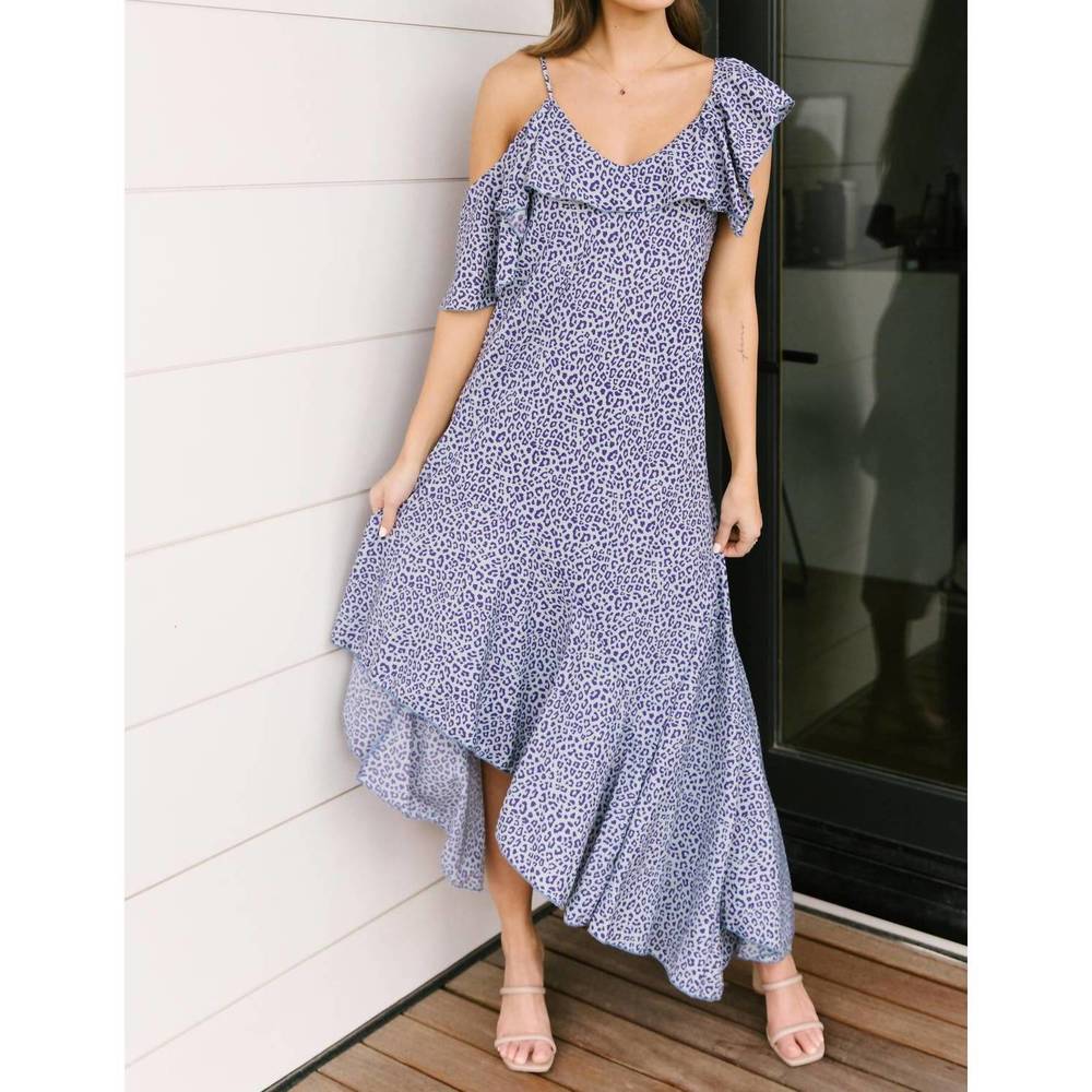 NEW CES FEMME c'est la vie dress in blue/leopard